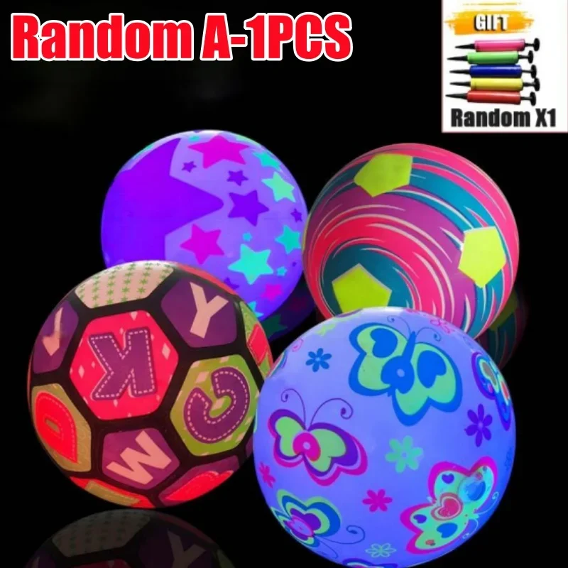 כדור ספורט PVC נפח עם אפקט מאיר למשחקי חוף ופעילויות בחוץ לילדים