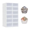 Stackable Shoe Boxes – 20-Piece Foldable Storage Organizer with Transparent Front for Easy Access and Space Saving 1