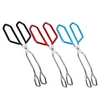 Scissor Tongs Stainless Steel Food Tongs With Wrap Handle Angled Bread Clamp For BBQ Grilling Cake 11 inch Safe Heat Resistant 3