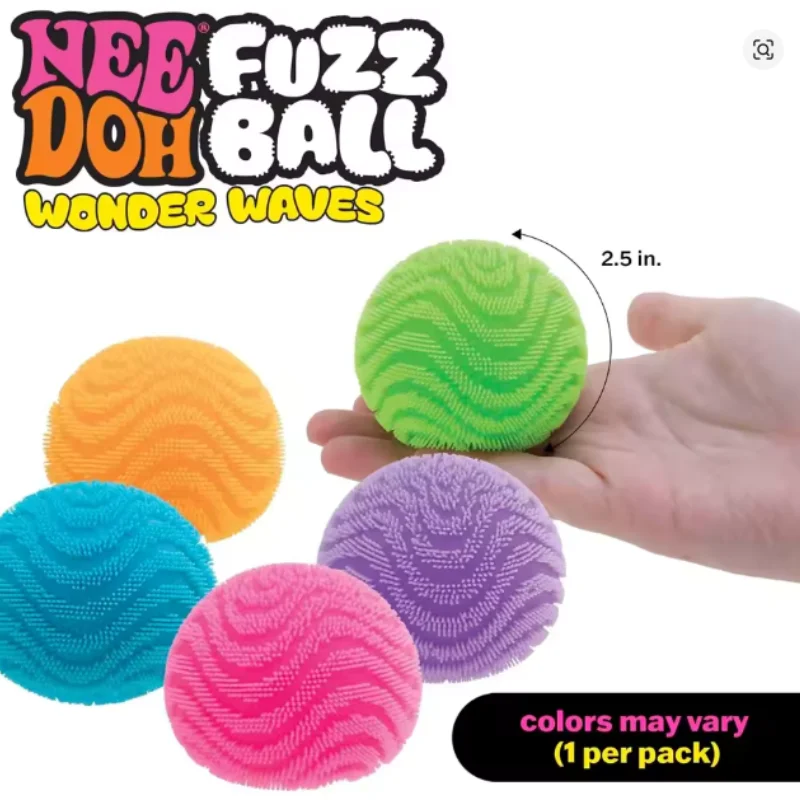 Nee Doh Wonder Waves Fuzz Textured Sensory Squeeze Stress Relief Fidget Ball Anti Anxiety Decompression Toy For Adults_voghion.com