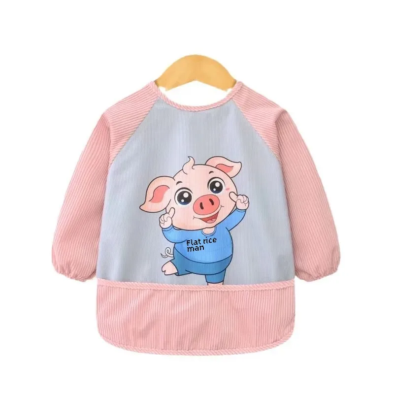 Waterproof Dirty Proof Children's Apron Unisex Baby Bibs Eating Clothes Outerwear Baby Apron for Autumn Winter Season