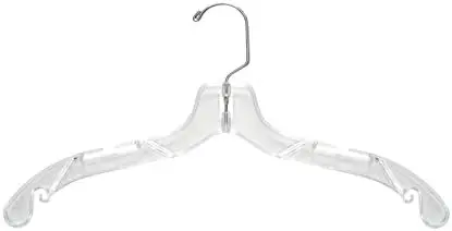 

Plastic Shirt/Dress Hanger with Swivel Chrome Hook, Heavy Weight, 17", Clear (Pack of 100) Ganchos de madera para ropa Black vel