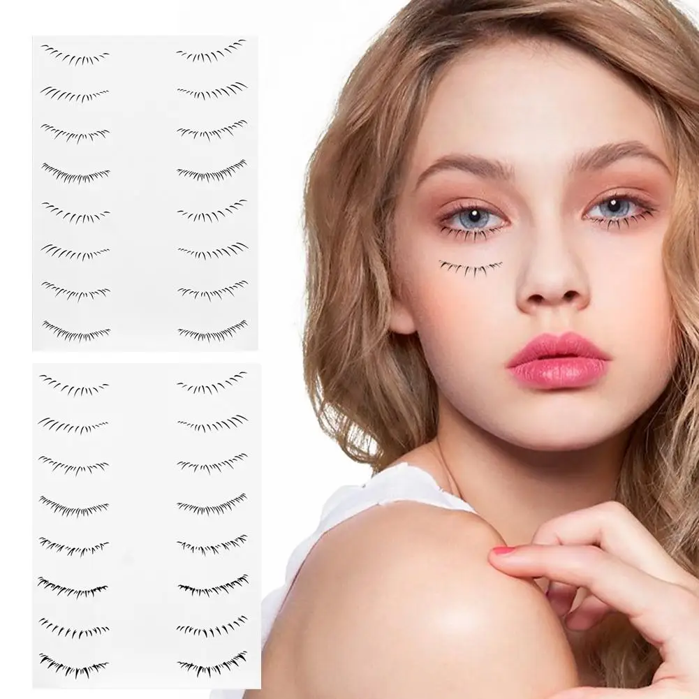 

Lower Eyelash Tattoo Stickers Makeup Fake Lashes Temporary Natural Patch Lifelike False Eyelashes Tattoo Extension Eyelash E2O9