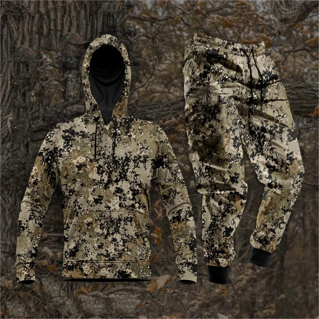 Men's Autumn Camouflage Hoodies Pants Sets