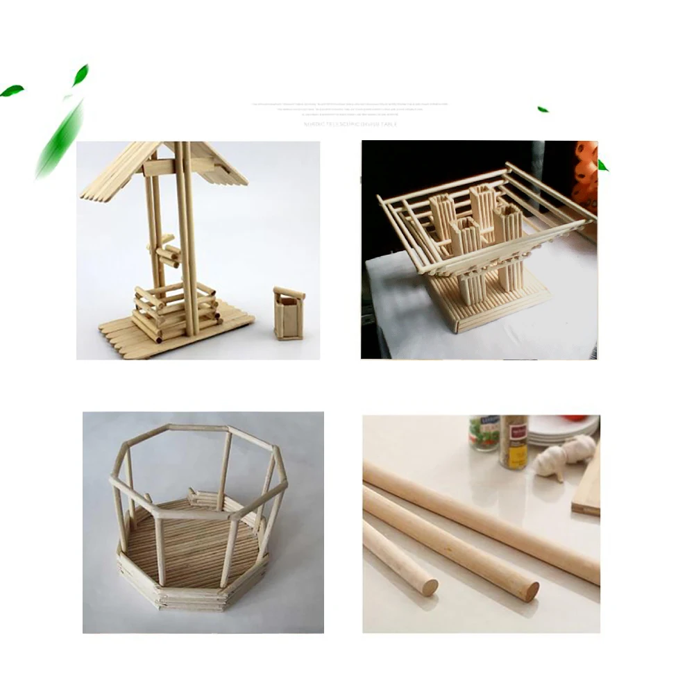 Bastoncini Di Legno Naturali Per Fai Da Te - 30 Pezzi Tondi Per Artigianato E Modellismo