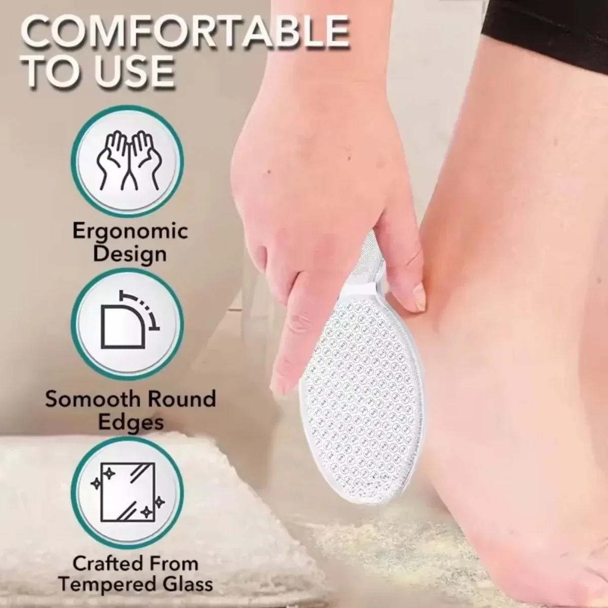 Nano Glass Foot File Double-sided Exfoliating Foot Grinder Hard Dead Skin Callus Remover Scrubber Pedicure Feet Care Tool