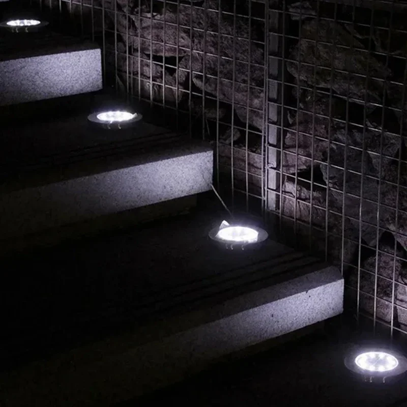 Description Picture 3 of item1/4/8pcs 8LED Solar Ground Outdoor Lights Garden Lamp Solar Powered Landscape Outdoor for Yard Backyard Lawn Patio Decorative