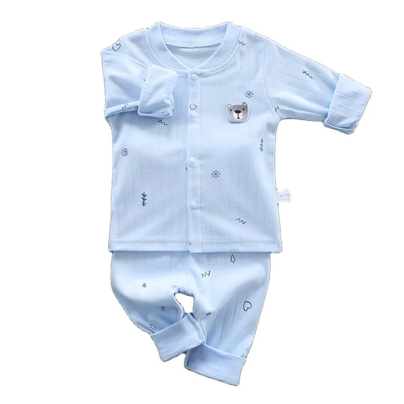 Spring Newborn Baby Girl Boy Clothes Sets Bear Embroidery Cotton Coat + Long Pants Toddler Girls Clothing Baby Pajamas Suits baby clothes set gift