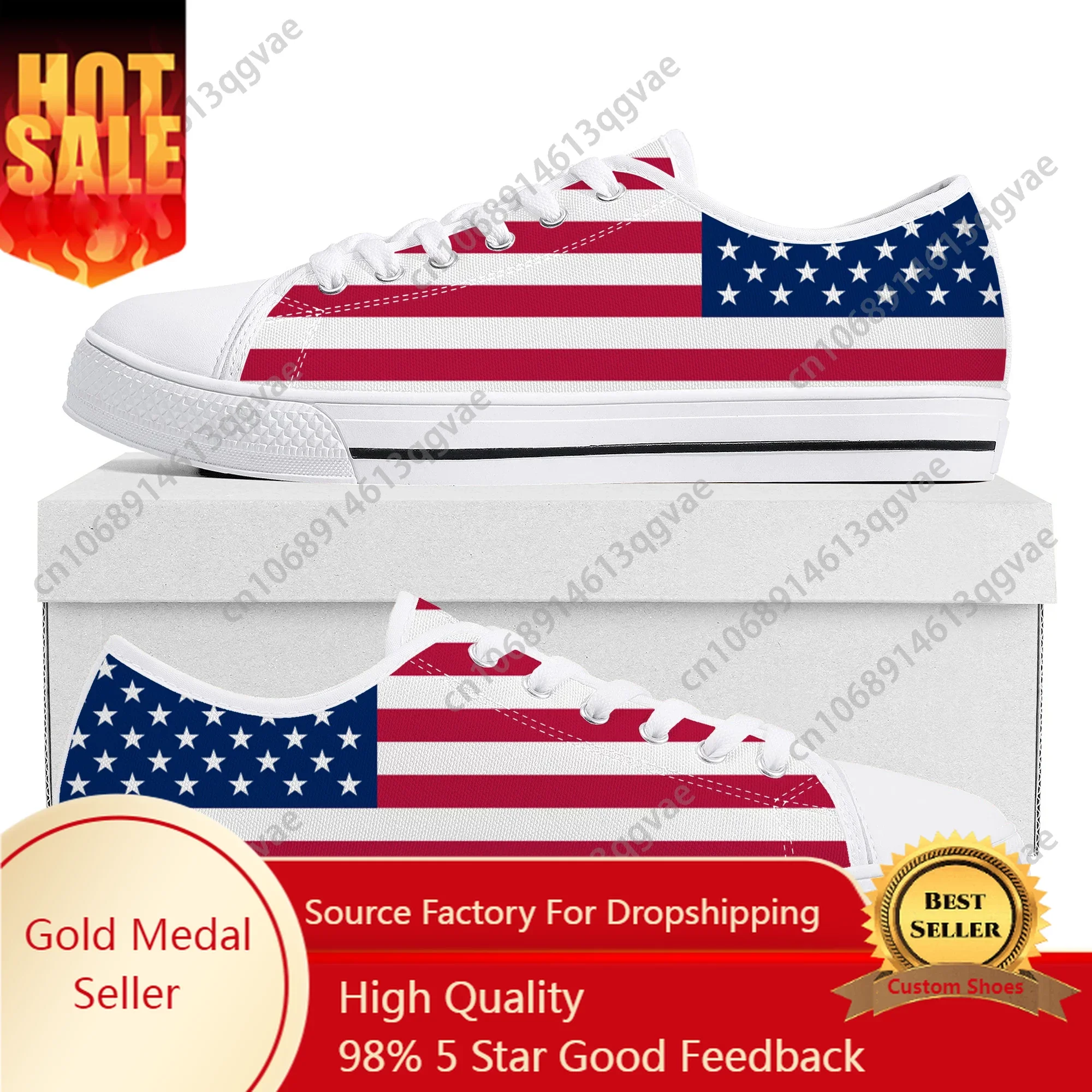 

USA American Flag Low Top High Quality Sneakers Mens Women Teenager Canvas Sneaker America Prode Casual Couple Shoes Custom Shoe
