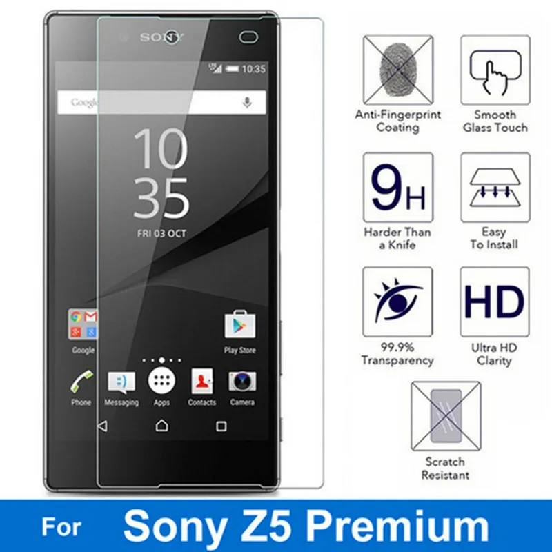 Vetro Temperato 9H Per Sony Xperia Z5 Premium E6853 E6883 Pellicola Protettiva Per Sony Xperia Z5 Plus Z5P Pellicola Proteggi Schermo