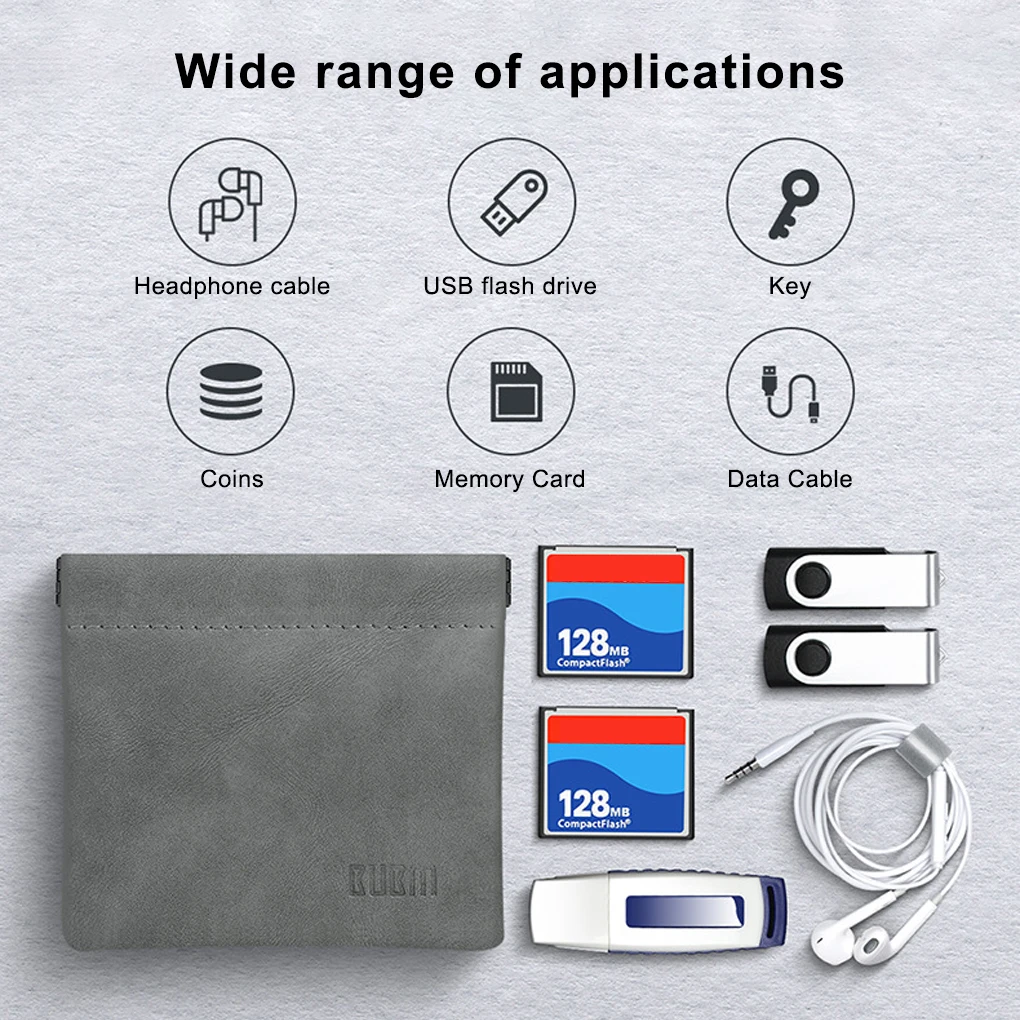 

Bag Soft Coin Organizer Bags Card Phone Pouch Purse Electronic Accessories