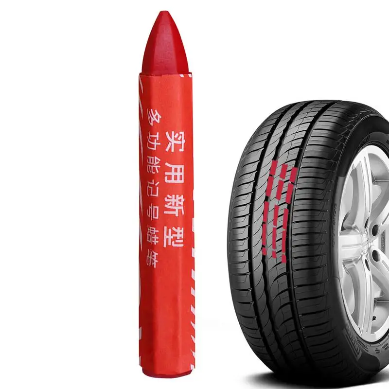 

Marking Crayon For Tire Waterproof Oil Resistant Crayon Marker Portable Marking Crayons For Mark Tire Damage Lightweight Crayon