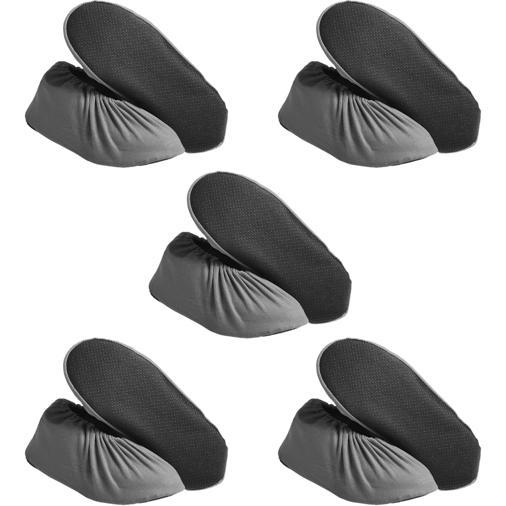 

5 Pairs Shoe Covers Cloth Protector Coverings Reusable Breathable for Indoors House Boot