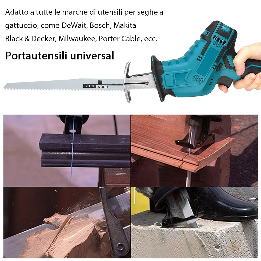 

Universal Reciprocating Saw Blade Durable Wood Metal Cutting Saw Blades Steel Shark Blades DIY Tools Fast Cut Compatible All