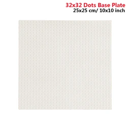 Classic Building Blocks Base Plate for Creative DIY Projects - Small Size Bricks for Children's Toys and Figures (32x32dots white)