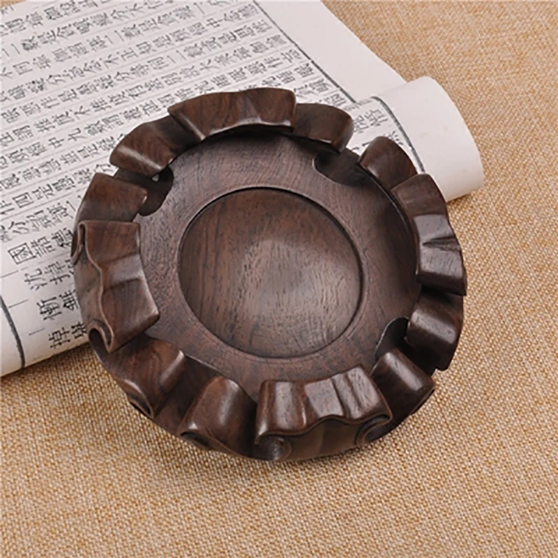 Wooden Pedestal Display Stand, Ebony Wood Carving, Handicraft, Decorative Base for Craft Tea Set, Teapot Plants, Ornaments Dis