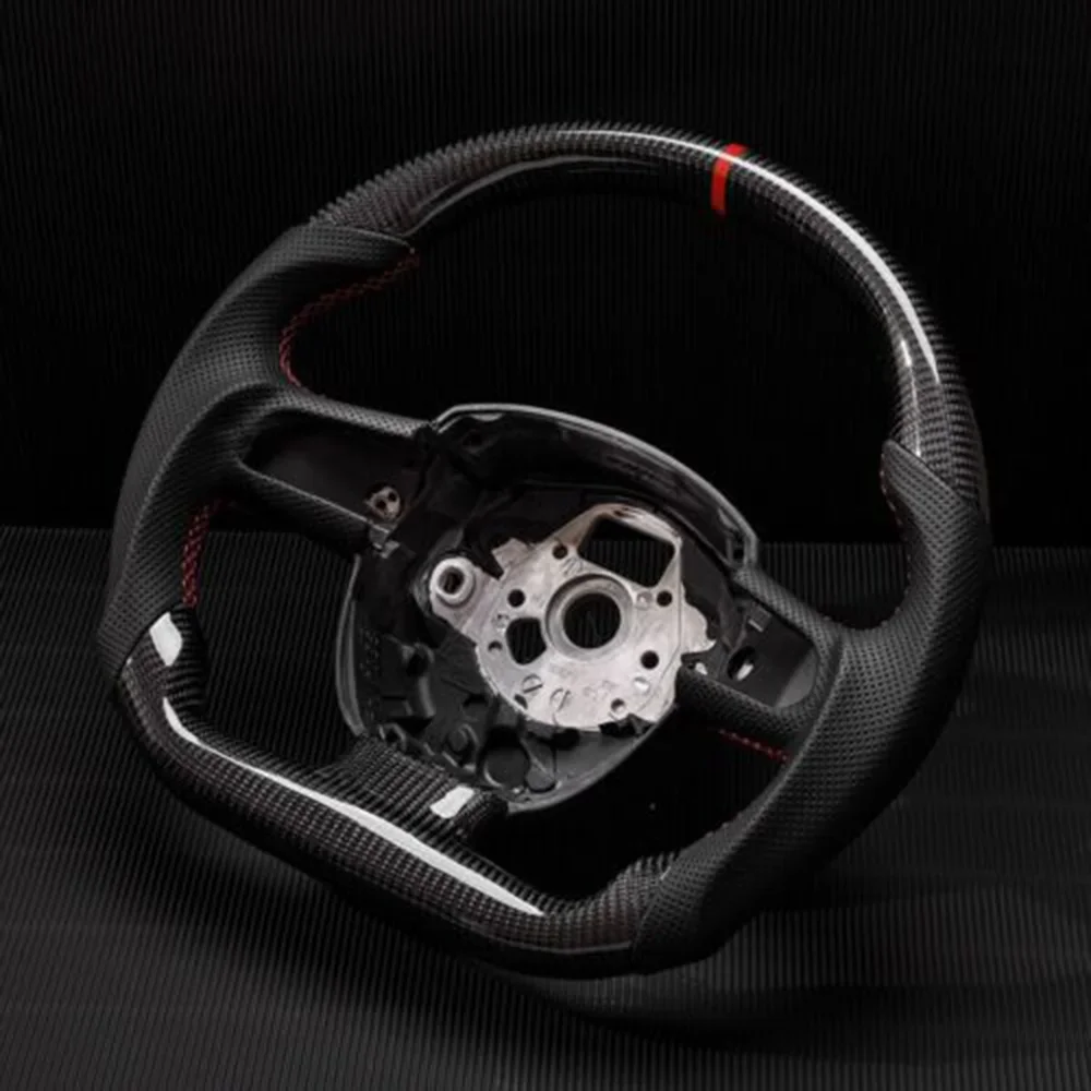 

customizable Flat Customized Sport with 12’clock ring carbon fiber Steering Wheel for Audi A3 A4 A5 S3 S4 S5 S6 RS4 RS5 RS6