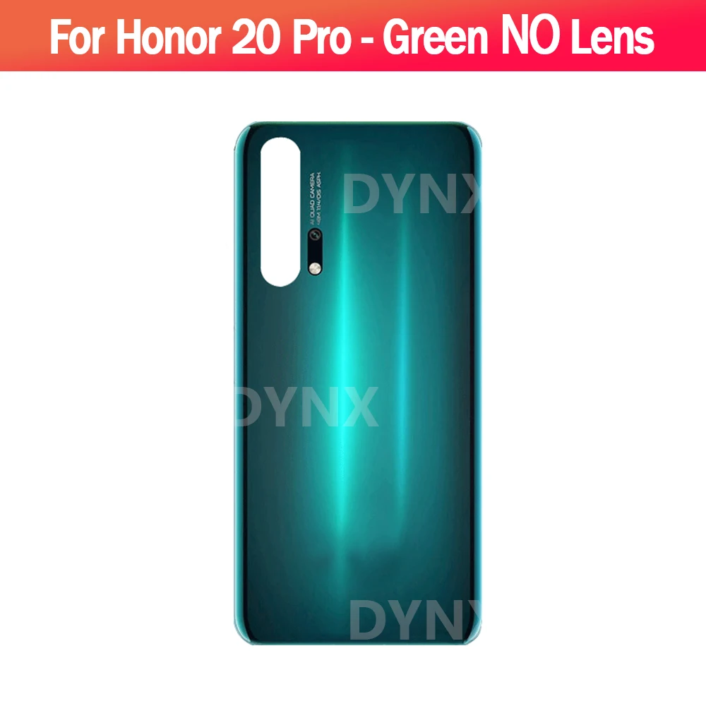 Honor 20 Pro용 유리 후면 커버 케이스 후면 유리 뒷면 커버 배터리 도어 렌즈 유리 접착제 없음 로고 없음
