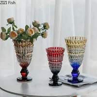Goblet Shaped Transparent Glass Vase Desk Decoration Flower Arrangement Hydroponics Flower Pot Floral Vases Room Aesthetic Decor 1