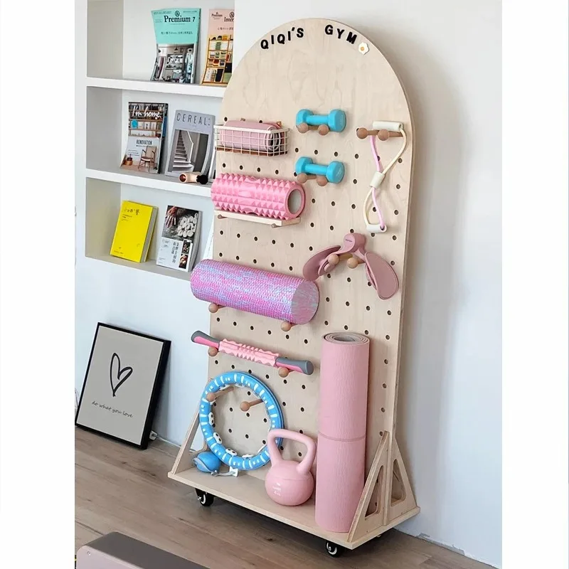 

Напольный коврик для йоги на заказ, стойка для хранения и организации фитнеса, вертикальный подвижный шкив