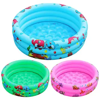 Circular Swimming Pool Kiddie Swimming Pool Three-Layer Kiddie Toddler Outdoor Pool Design Quick Drainage For Girl/Boy Outdoor 1