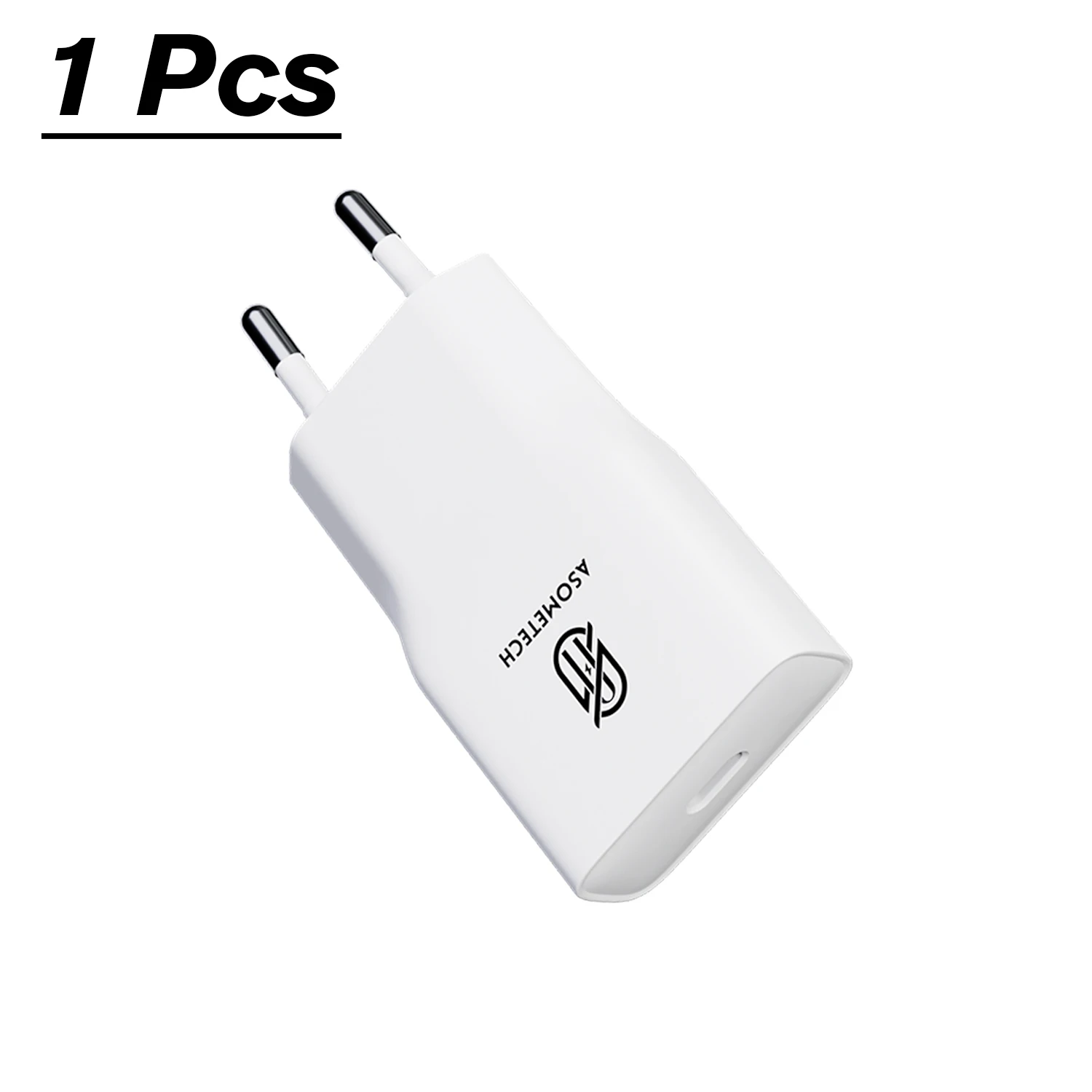 1/2/3/5/8 шт. Універсальний штекер ЄС USB типу C Швидкий зарядний пристрій для телефону 20 Вт USB C Домашній зарядний пристрій для подорожей для IPhone 16 15 Samsung Xiaomi