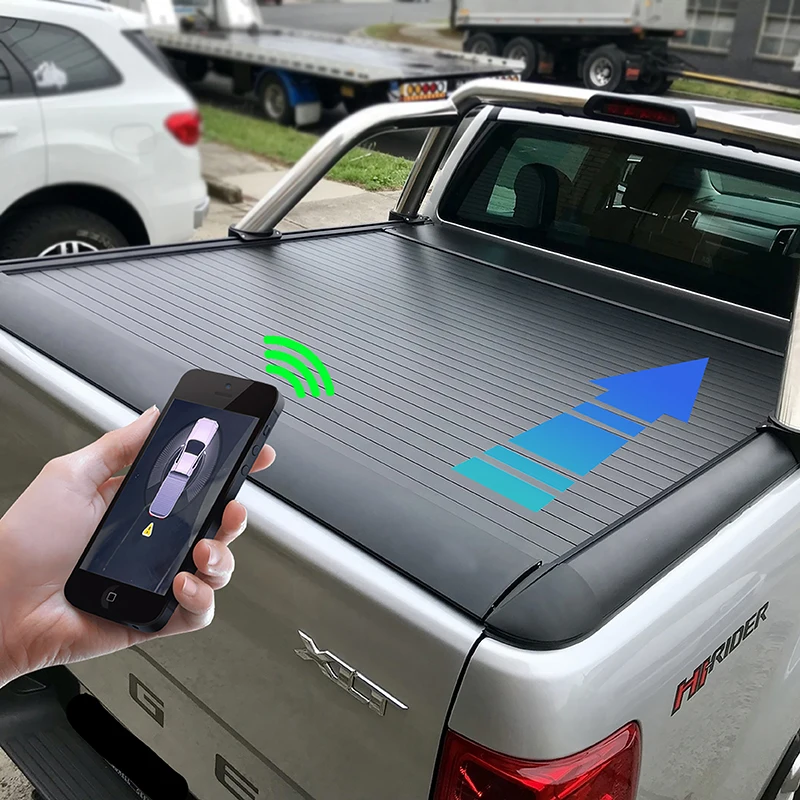 

Auto Part Aluminum Electric Retractable Pickup Truck Bed Cover Hard Tonneau Cover For Different Model