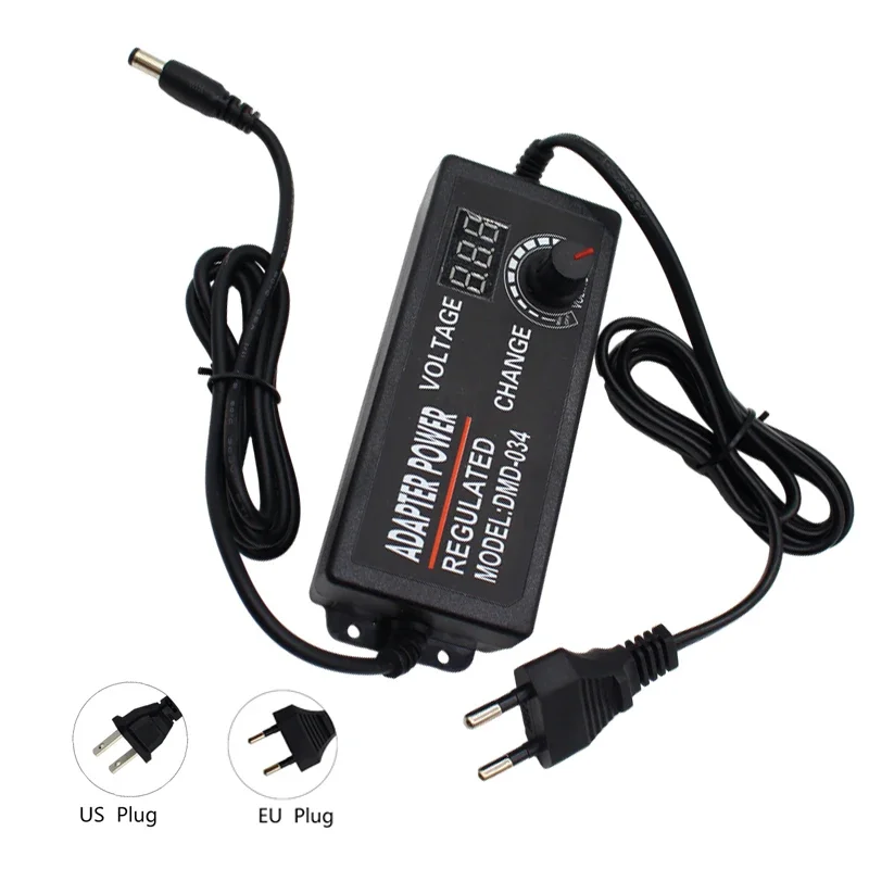 Universal Multi-Voltage Adjustable Power Supply Adapter