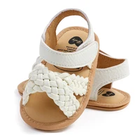 Baby  Girls Hook And Loop Sandals, Lightweight Non-Slip Comfy Crib Shoes For Newborn Infant, Summer 2