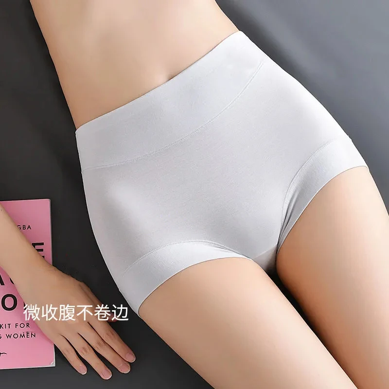 Plus Size 5XL 4Pcs/Set High Waist Panties Women Cotton Underwear Print Body  Shaper Seamless Briefs Female Breathable Lingerie