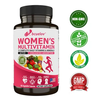 Multivitamin, supplement vitamins A, C, D, E, support bone immunity, brain, heart, digestive system and immune system health 1