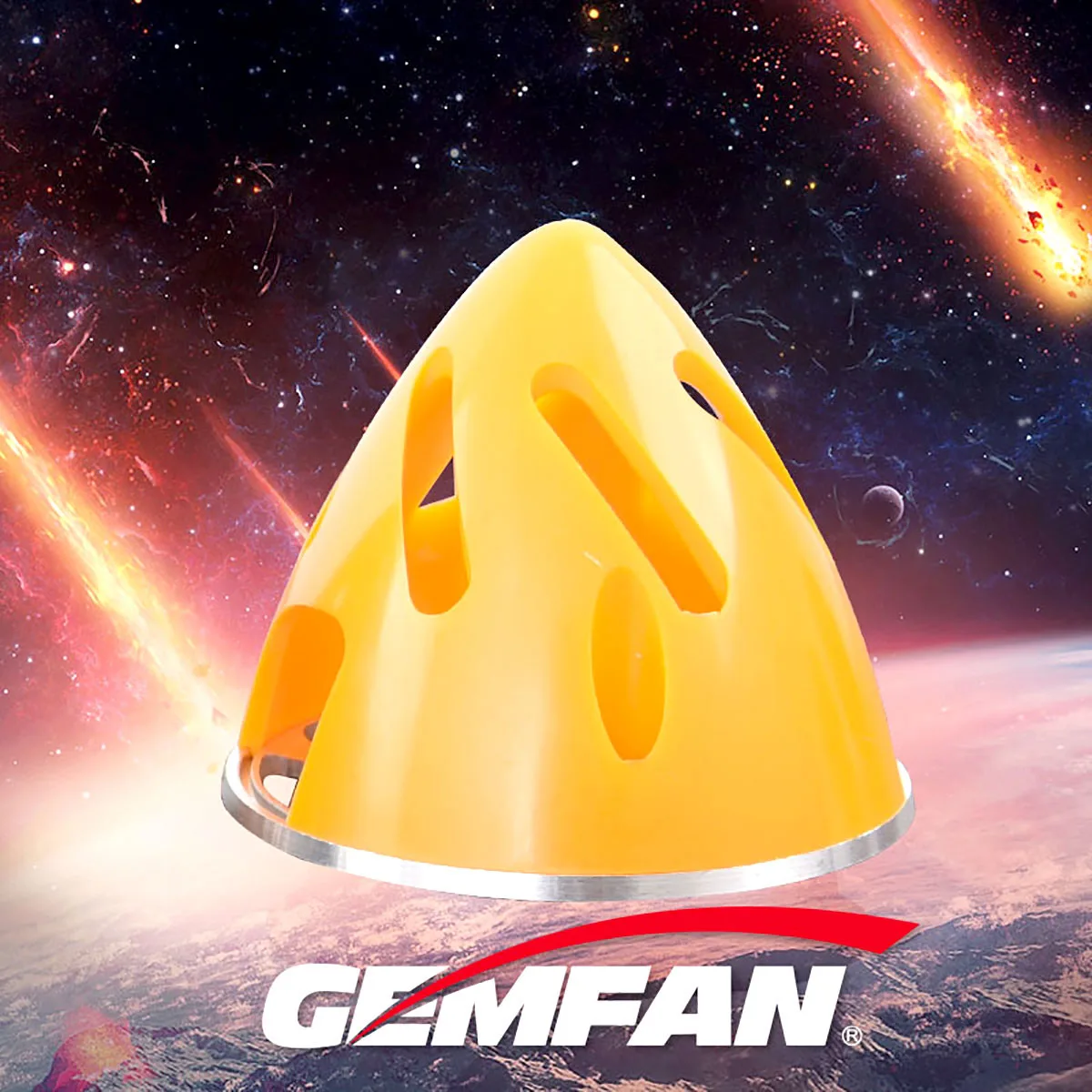 GEMFAN 알루미늄 백플레이트 플라스틱 프로펠러 중공 스피너 51 57 63 70 75mm 고정 날개 평면 페어링 용