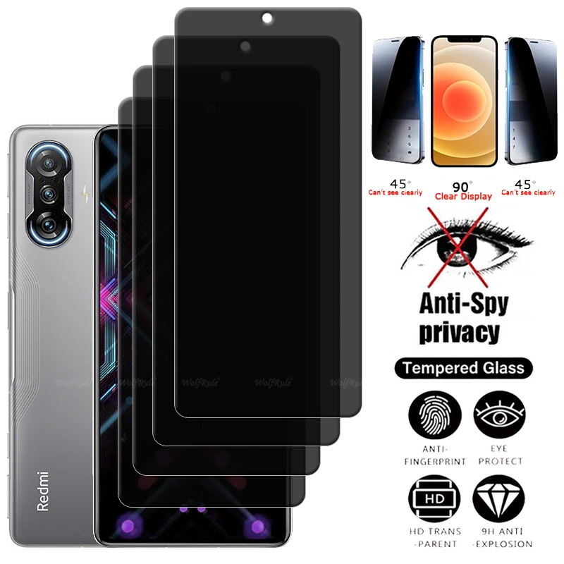 4-Pack Privacy Anti-Spy 9H HD Tempered Glass Screen Protectors