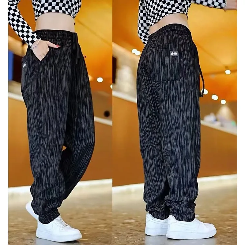 Men's Casual Pants Summer New Handsome Harun Sports Pants Simplicity Sagging Sensation Comfort Loose Fitting Breathable Stripe
