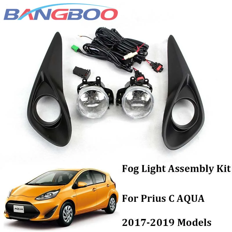 

1Set Car Front Bumper Fog Lamp Assembly For Toyota Prius C AQUA 2017 2018 2019 H1612V 19W Wiring Switch Harness