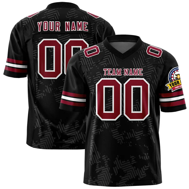 Football Jersey Personalized Printed Name Number V-Neck Athletic Unisex T-Shirts