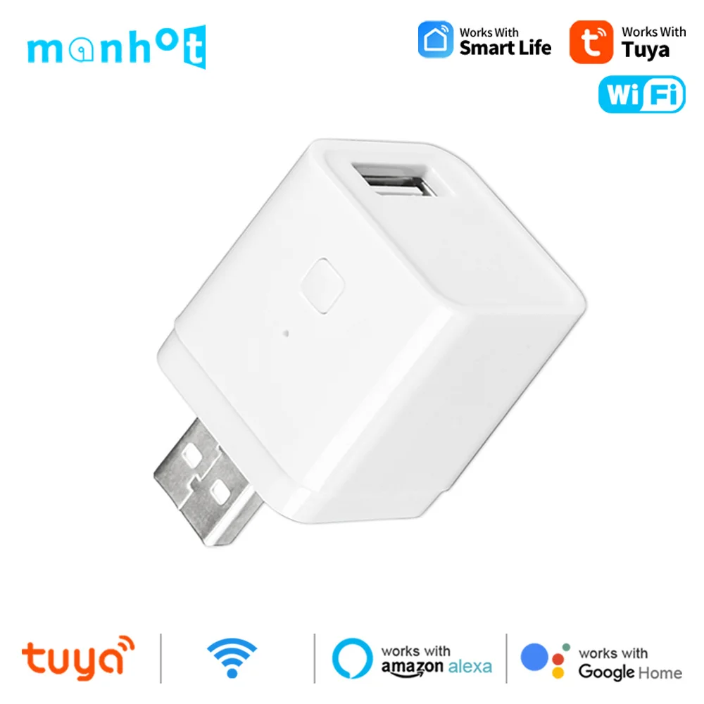 Tuya WIFI สมาร์ทอะแดปเตอร์ Micro USB สวิตช์ปลั๊กอะแดปเตอร์ไฟ 5V ทํางานร่วมกับชีวิตอัจฉริยะ Alexa Google Home Voice Timing Control 1