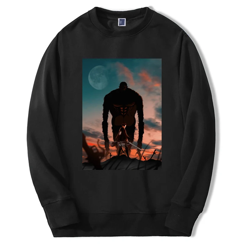 

Attack On Titan Anime Hoodies Sweatshirt Men/women Levi Ackerman Graphic Pullover Long Sleeve New Crewneck Sudaderas Tracksuit