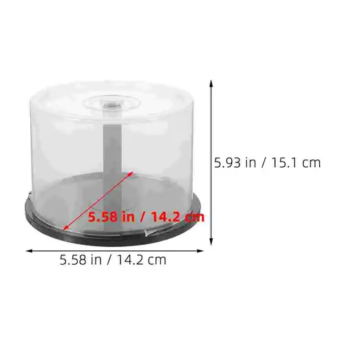 CD Empty Bucket Cases Storage Unit for Car Holder Container Dvd Spindle Cake Box Travel - Image 2