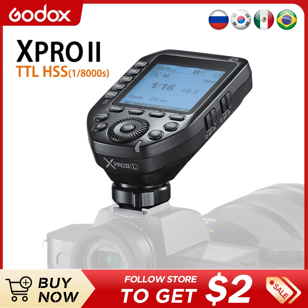 Godox xpro ii ttlワイヤレスフラッシュトリガー、ttl変換 
