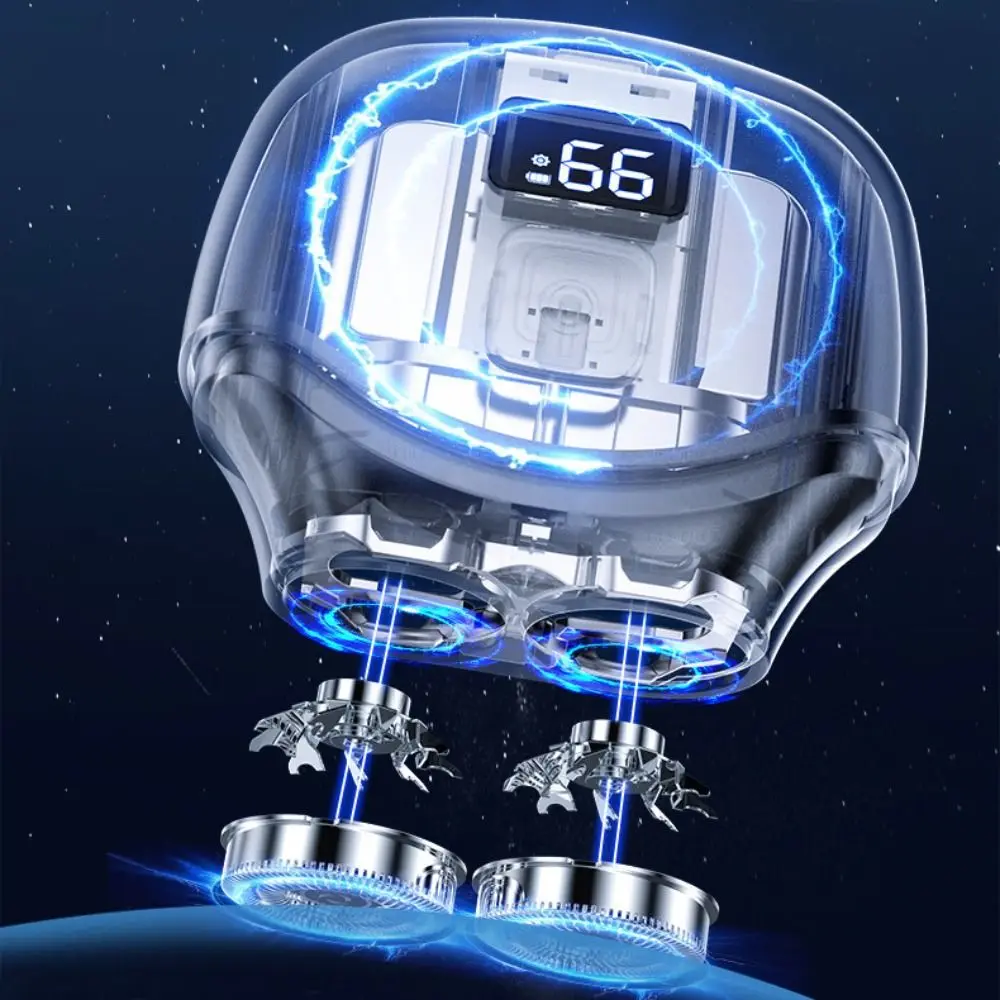 Lightweight Waterproof Electric Shaver Digital Display USB Charging Travel Pocket Razor Mini Double-headed Smart Shaver for Men