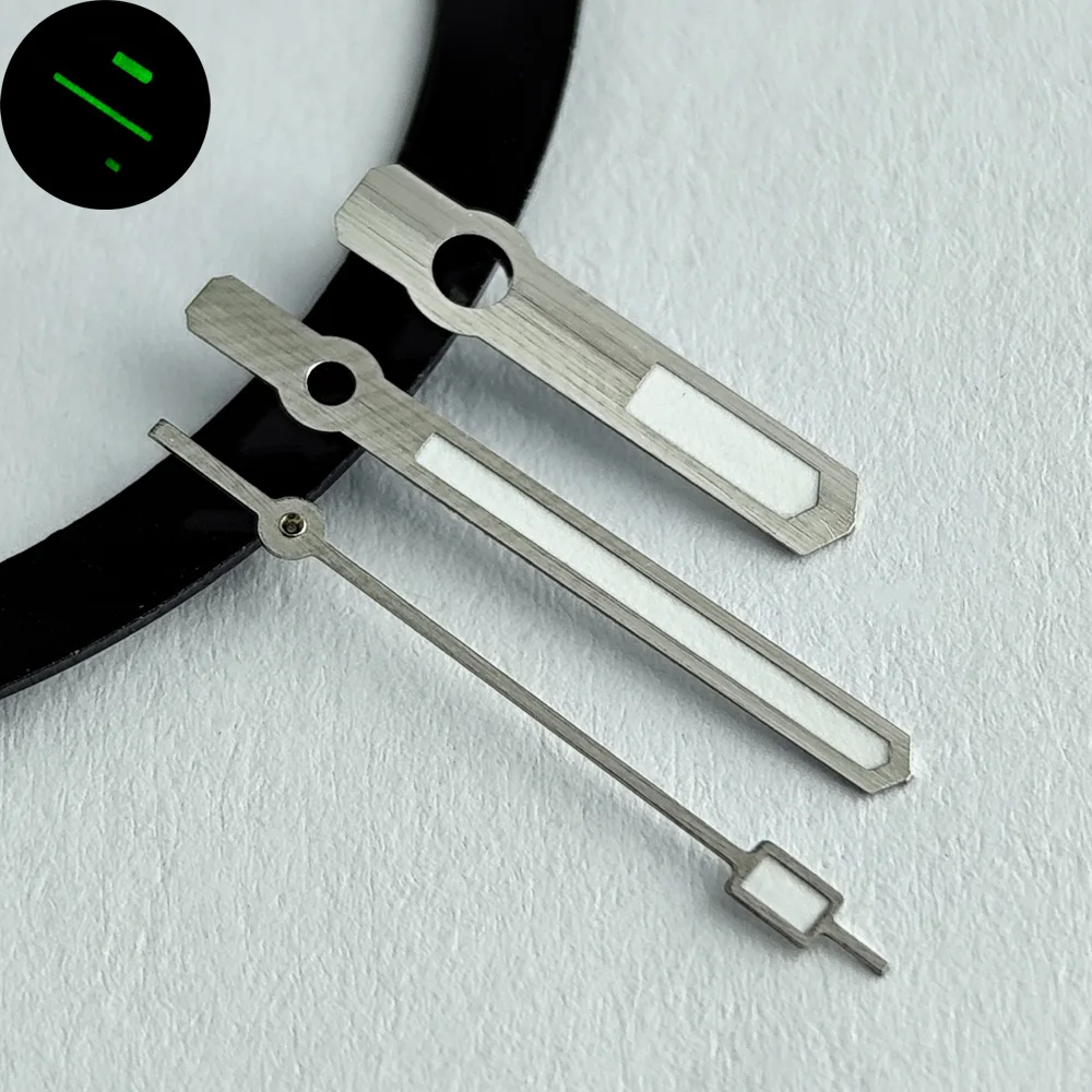 Gold and Silver Watch Hands with Green Luminous Finish
