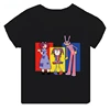 Hot Sale The Amazing Digital Circus Print Kids T-shirt Girls Clothes Baby Boys Black Short Sleeve Cotton T Shirt Children Tops 3