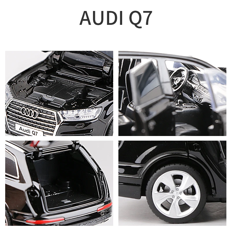 1:32 Audi Q7 SUV Alloy Diecast Car with Sound and Light - Children's Toy Gift
