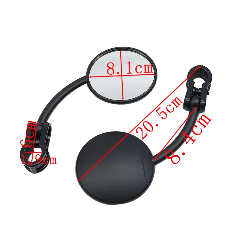1쌍의 엔듀로 접이식 미러 클램프온 듀얼 스포츠 오토바이 ATV 더트 바이크용