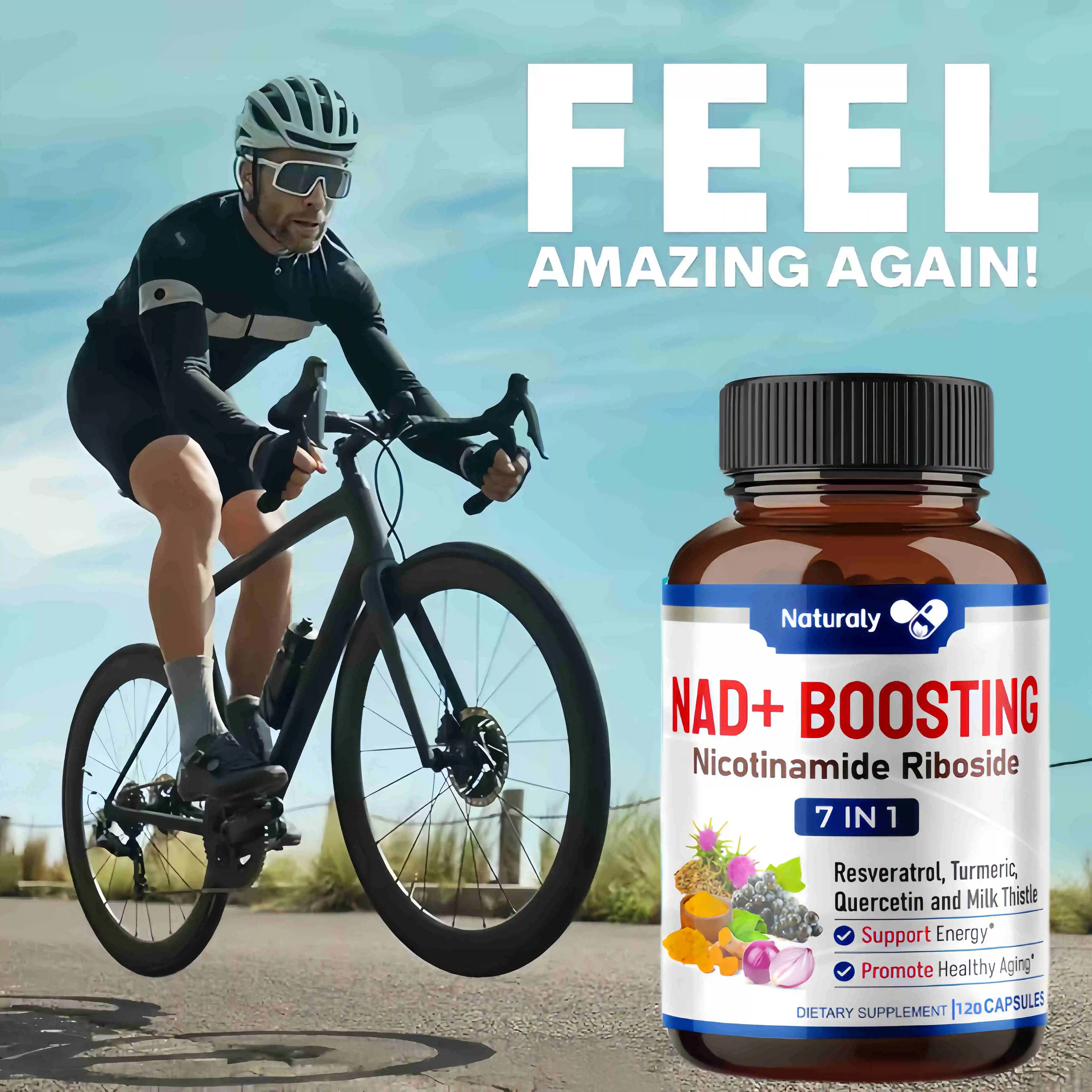 NAD+ Supplements Nicotinamide Riboside Alternative for Men&Women Anti Aging Natural NAD+Booster for Longevity & Cellular Health