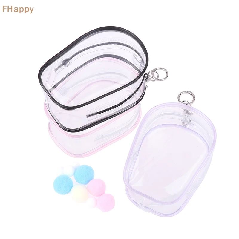 PVC Cute Doll Bag Case Transparent Storage Box Pouch Mystery Box Keychain Toy Display Storage Case Thicken Wallet