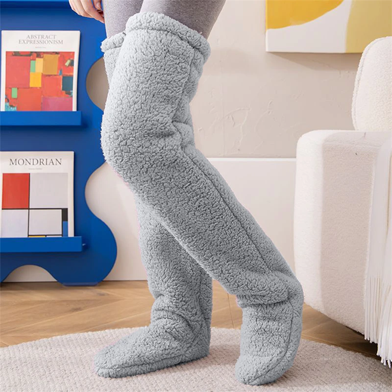 Hot Fluffy Thigh High Socks Teddy Legs Snuggle Long Paws Fuzzy