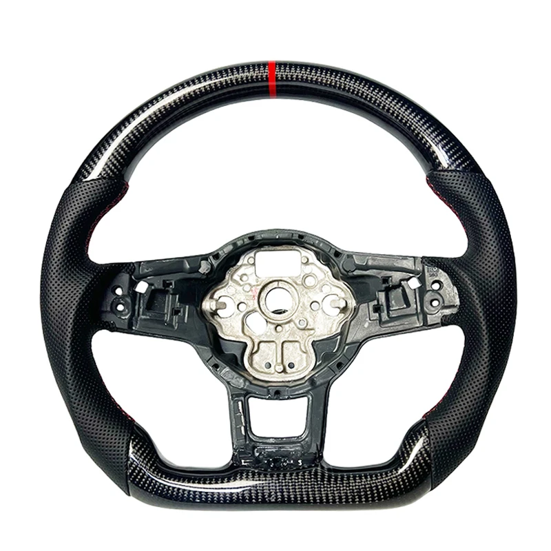 Upgradabel Kohlefaser-Lenkrad für Volkswagen VW Golf MK7 MK7.5 GTI GTS GTD GTE Racing Lenkrad – Detail 9