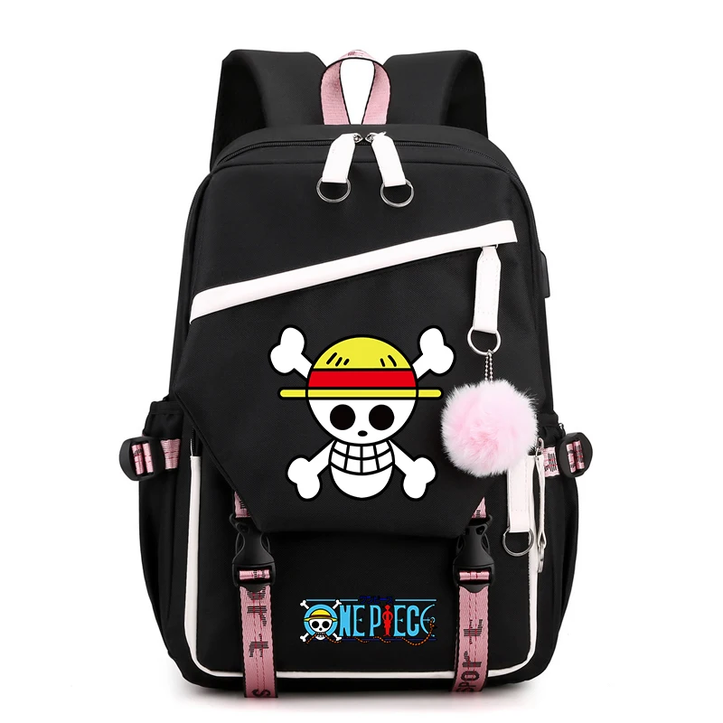 

Anime One Piece Backpack for Women Canvas Laptop Bag Back To Schoolbag for Teenager Girl Schoolbag Women Mochila Travel Bag